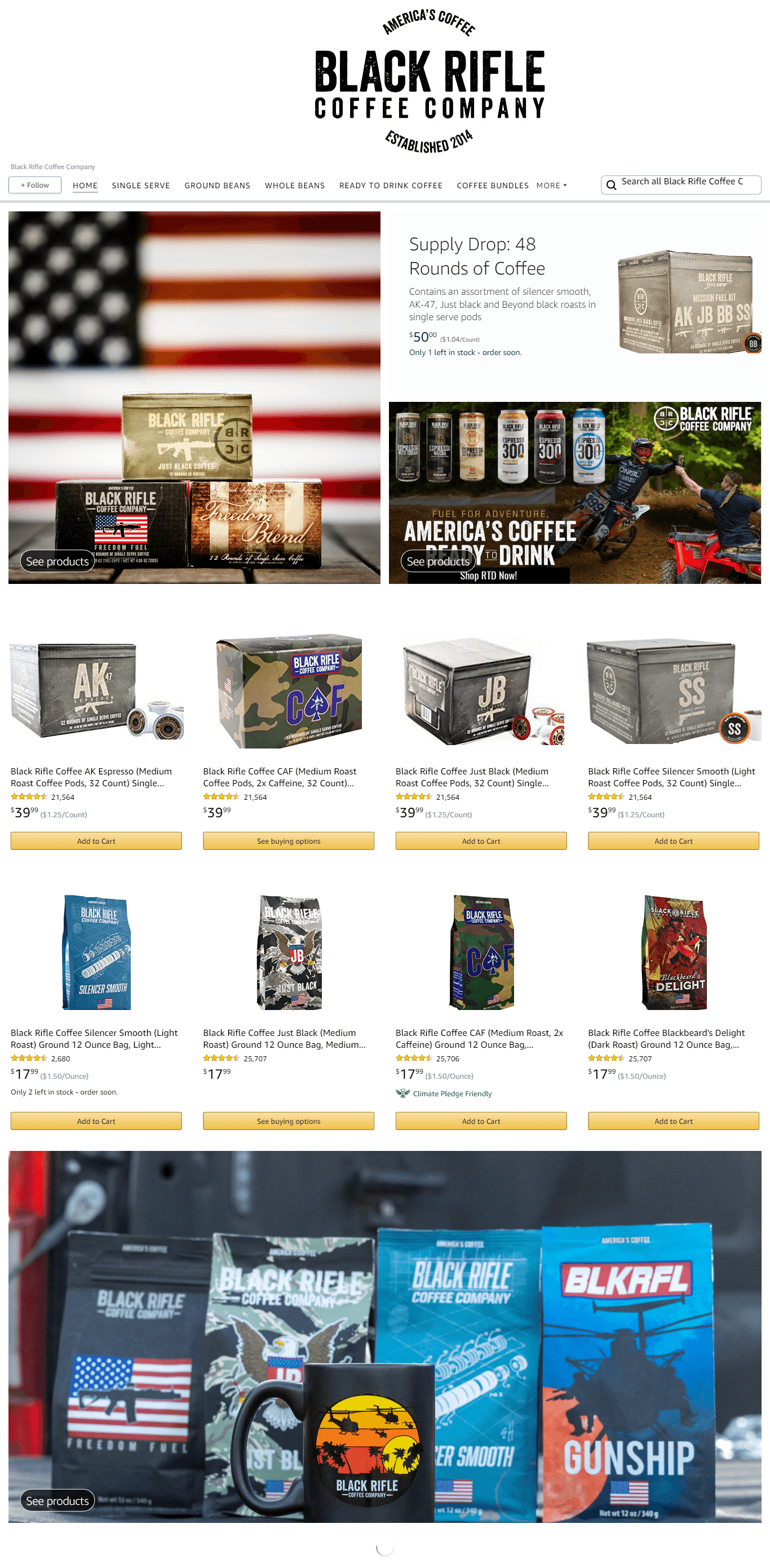 Brand Store for Black Rifle Coffee Company