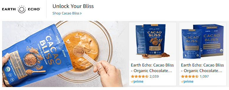 Sponsored Brands Ads for CacaoBliss