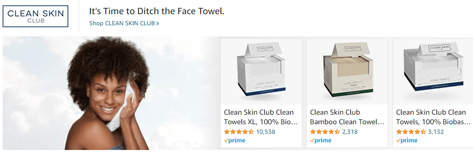 Sponsored Brands Ads for CleanSkinClub