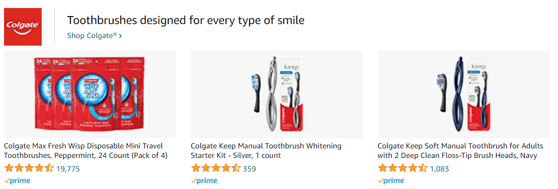 Sponsored Brands Ads for Colgate4