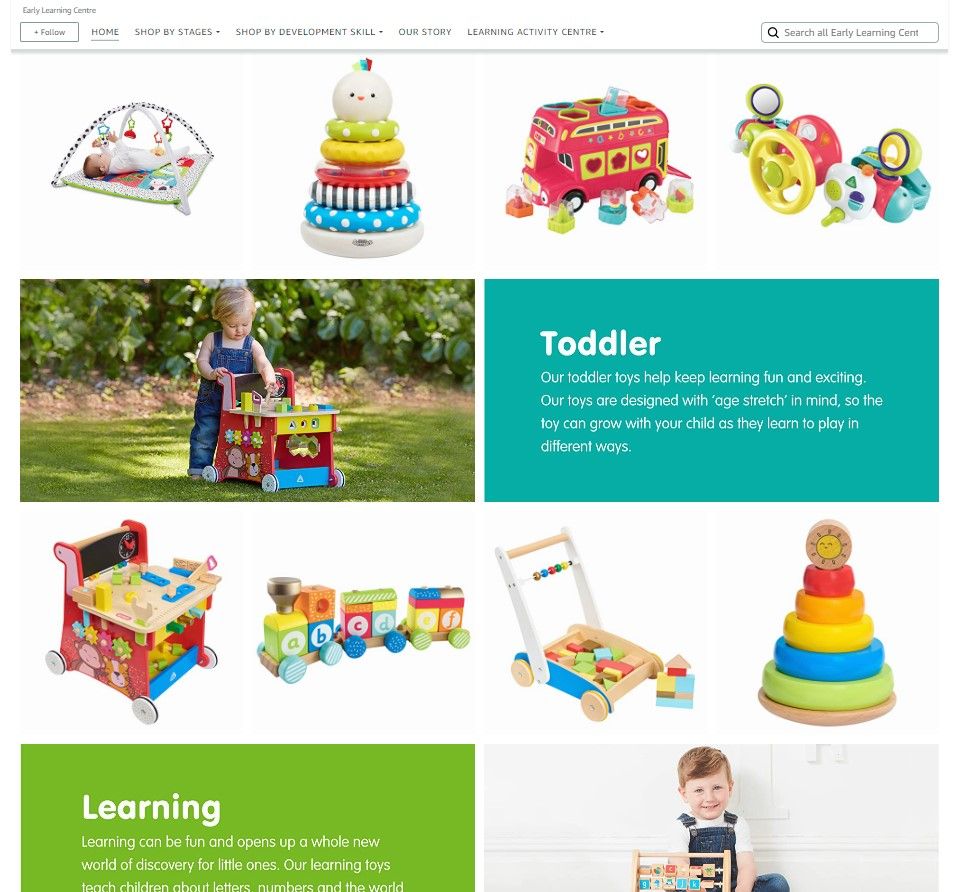 Brand Store for EARLY LEARNING CENTRE STORE TG 1