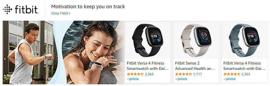 Sponsored Brands Ads for Fitbit