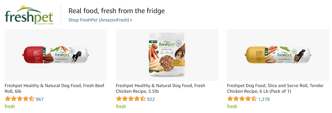 Sponsored Brands Ads for FreshPet