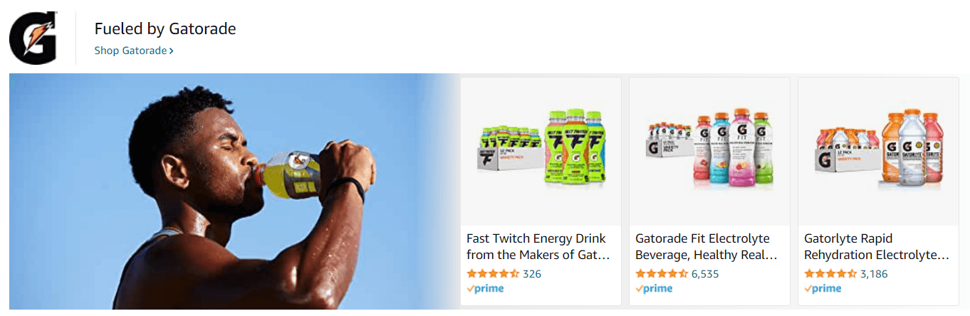 Sponsored Brands Ads for Gatorade