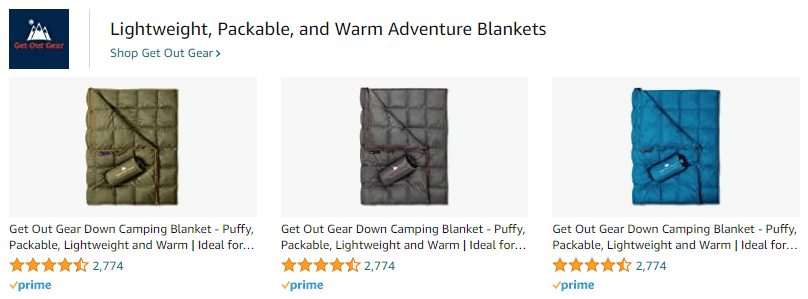 Sponsored Brands Ads for GetOutGear