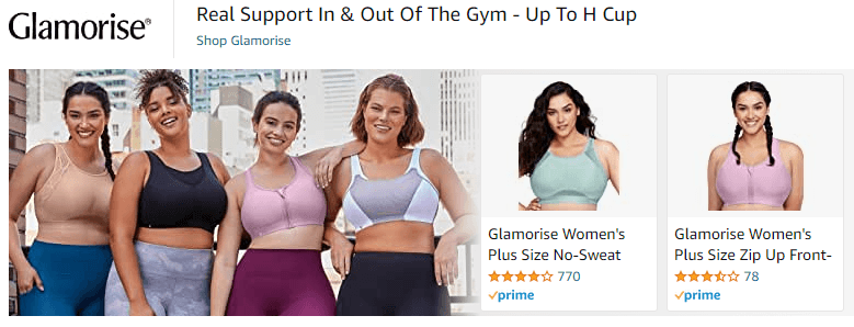 Sponsored Brands Ads for Glamorise