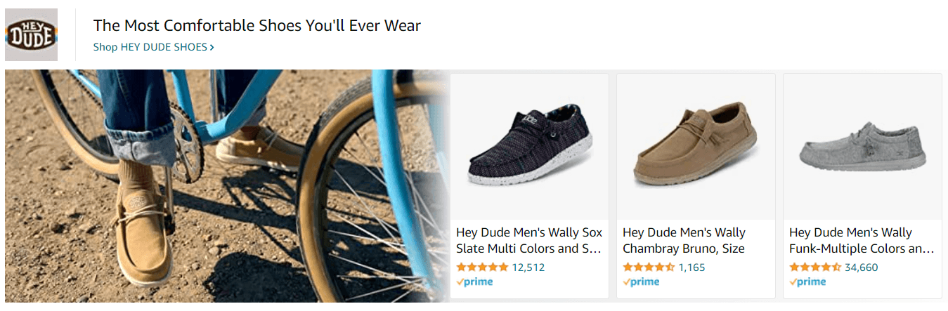 Sponsored Brands Ads for HeyDude