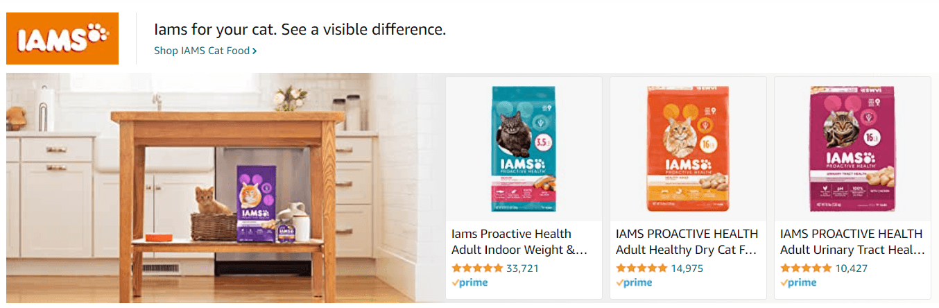 Sponsored Brands Ads for Iams