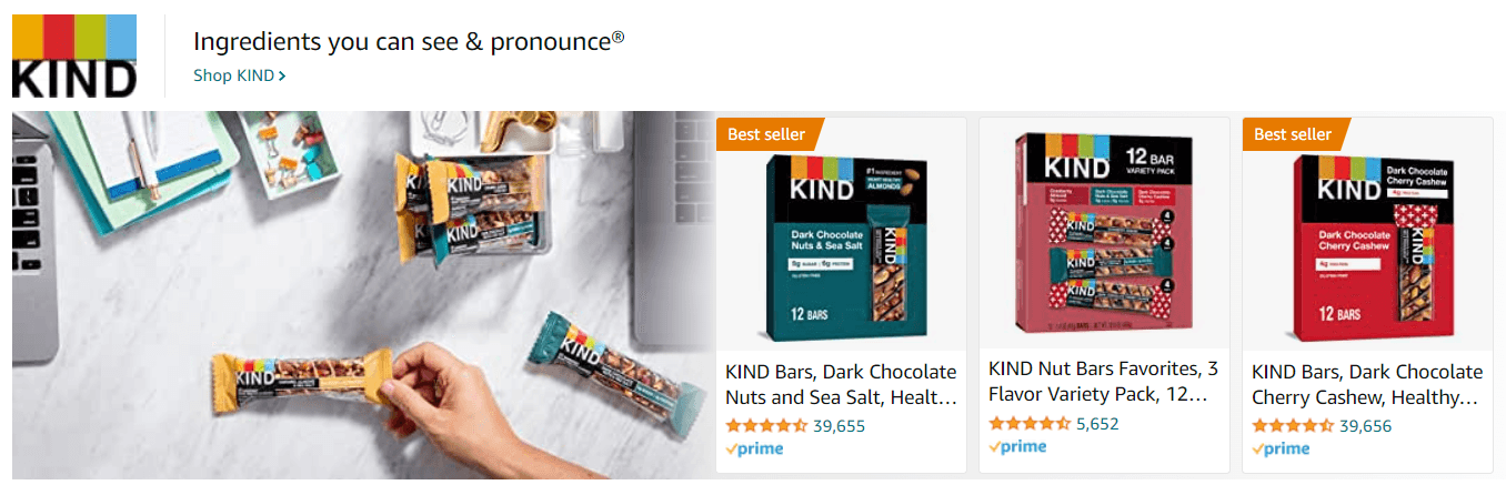 Sponsored Brands Ads for Kind