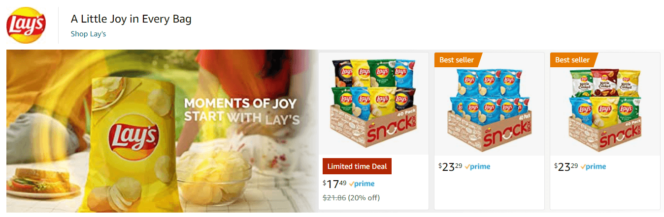 Sponsored Brands Ads for Lays