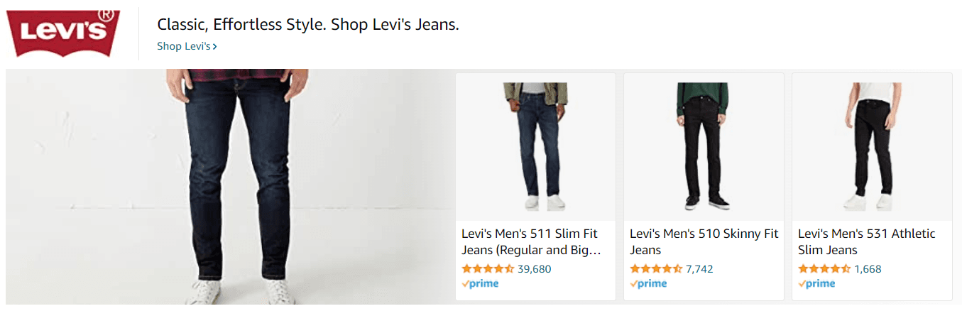 Sponsored Brands Ads for Levi's2