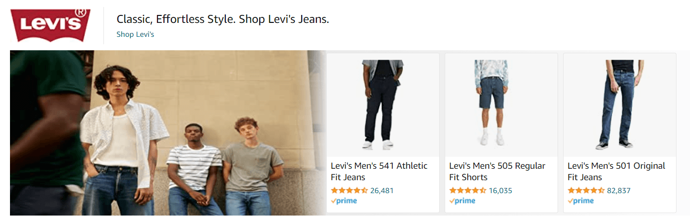 Sponsored Brands Ads for Levi's1