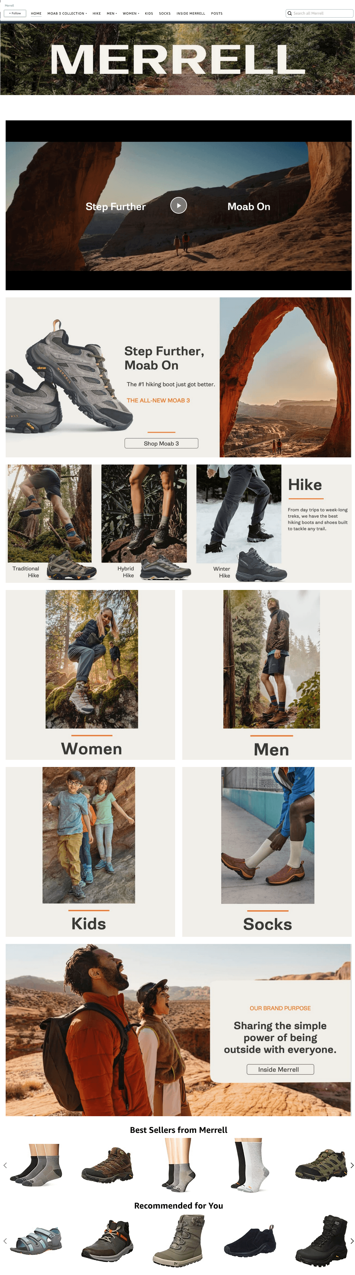 Brand Store for Merrell Outdoor STORE 1