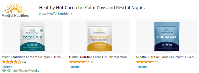 Sponsored Brands Ads for MindfulNutrition