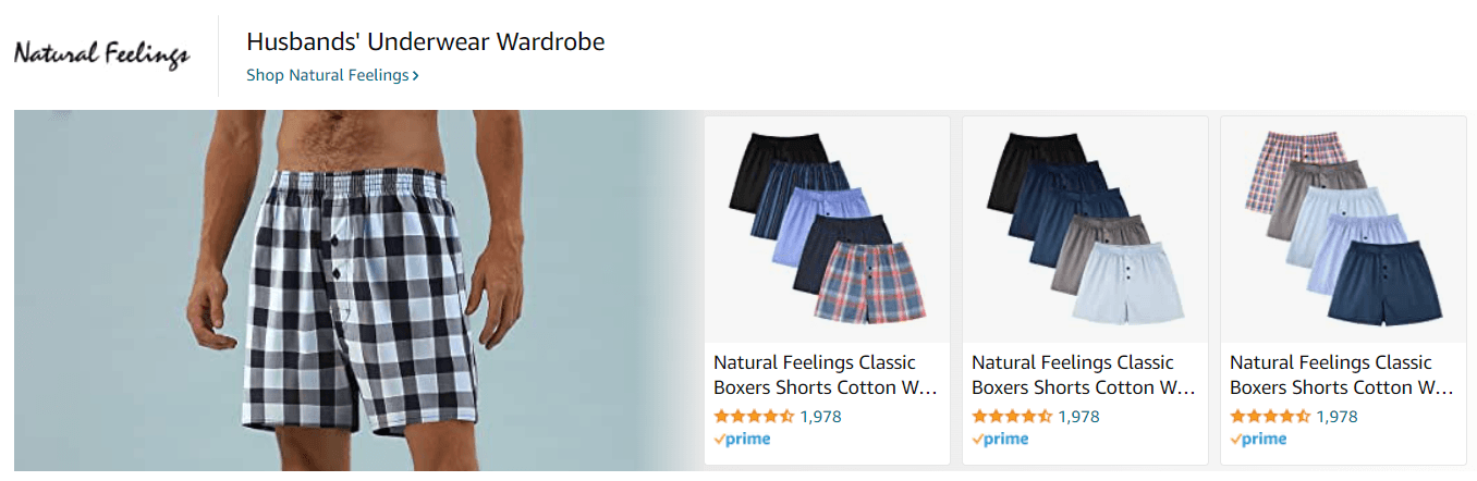 Sponsored Brands Ads for NaturalFeelings