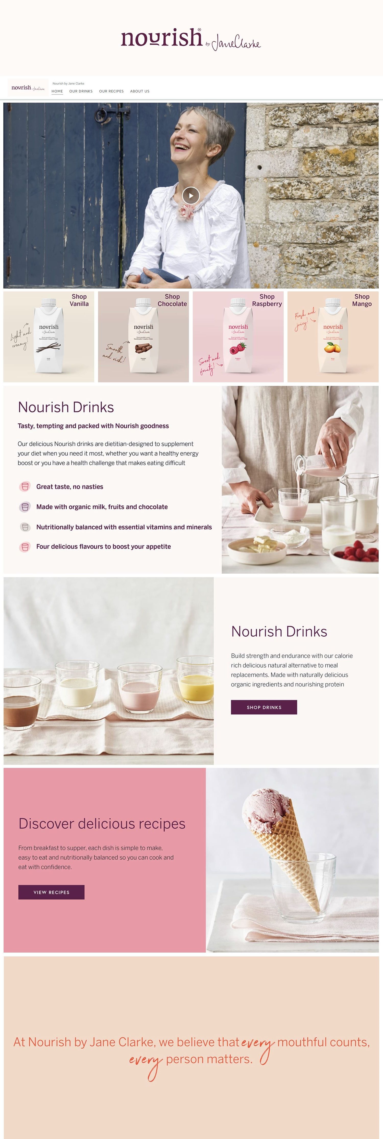 Brand Store for Nourish by Jane Clarke 2