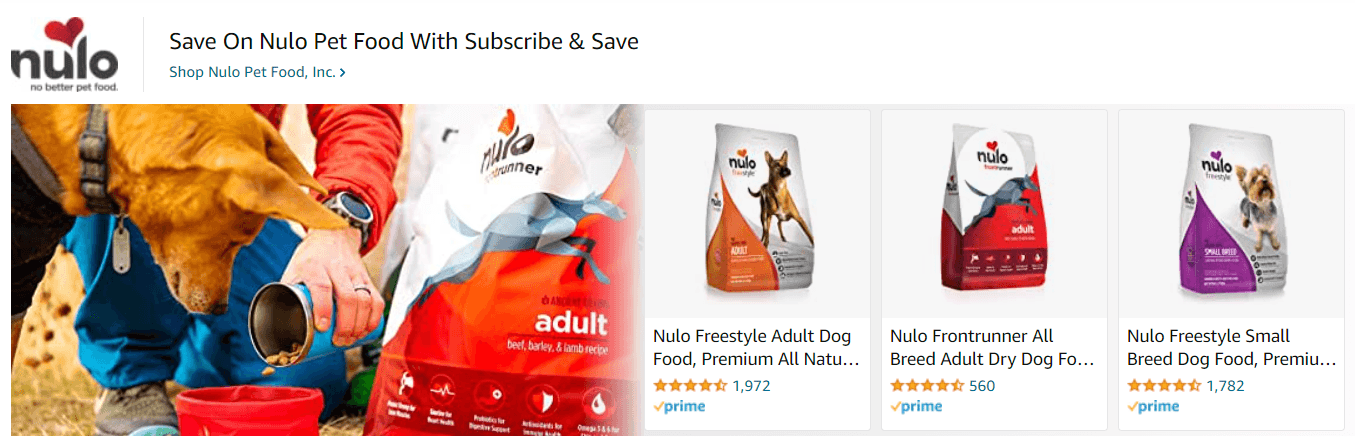 Sponsored Brands Ads for Nulo