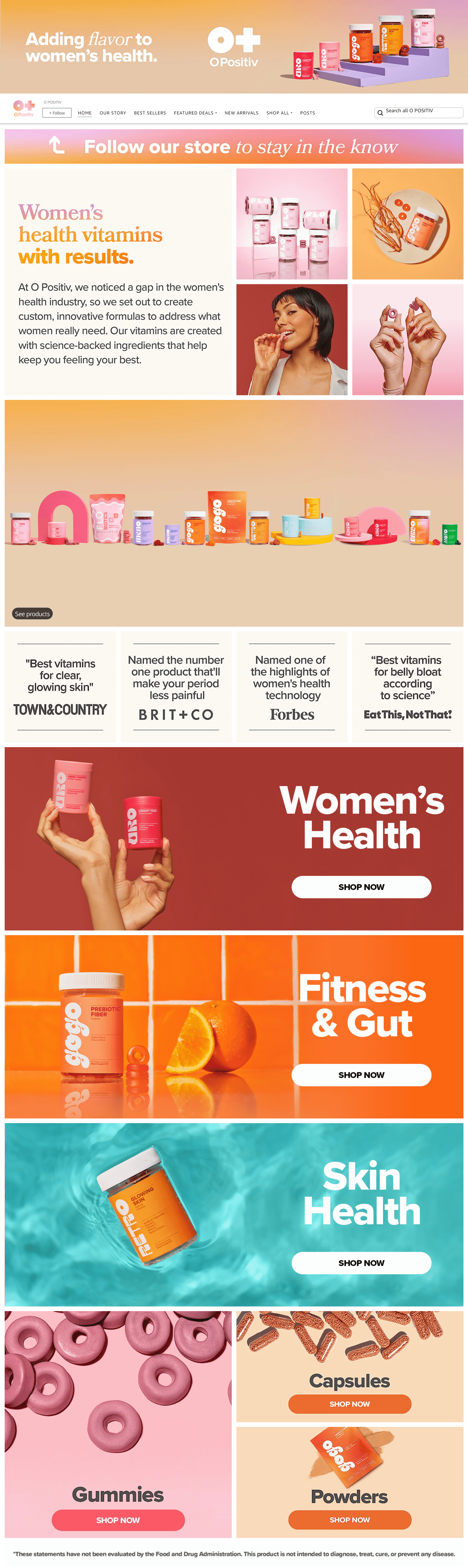Brand Store for O POSITIV