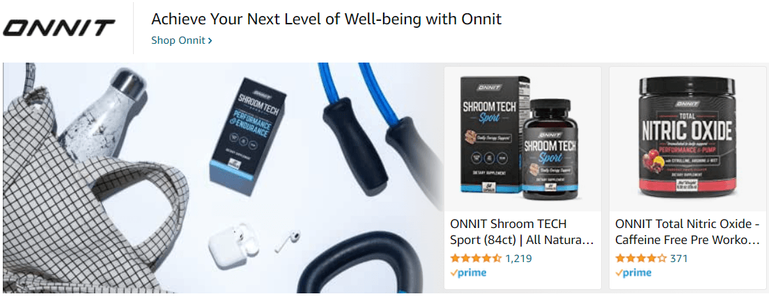 Sponsored Brands Ads for Onnit