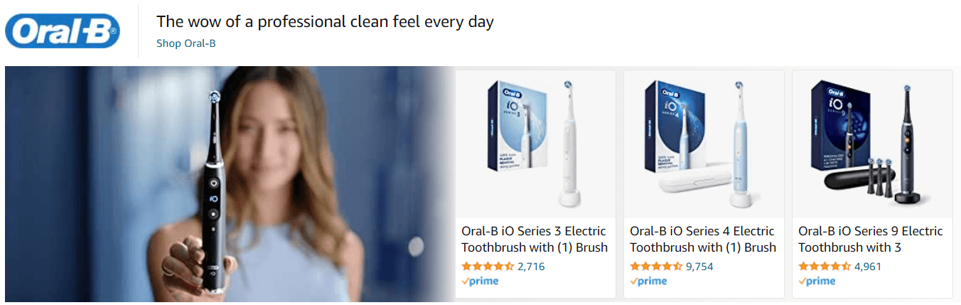 Sponsored Brands Ads for OralB