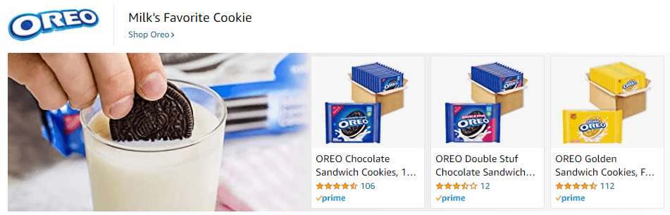 Sponsored Brands Ads for Oreo