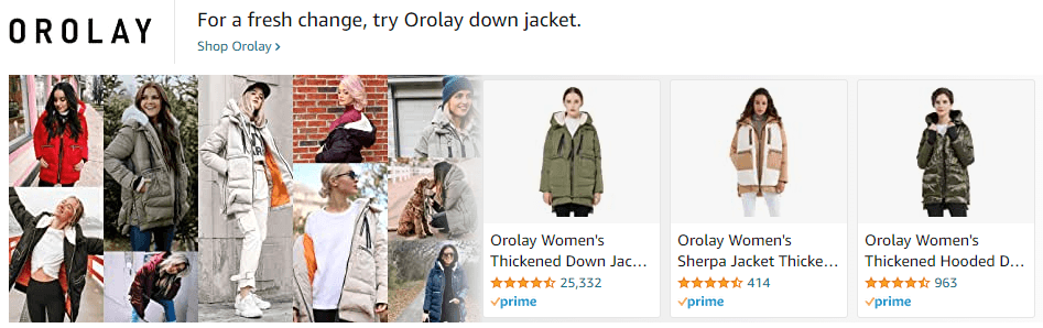 Sponsored Brands Ads for Orolay