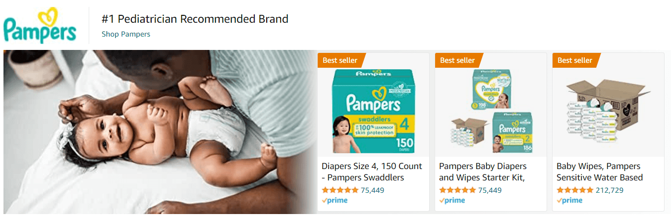 Sponsored Brands Ads for Pampers2