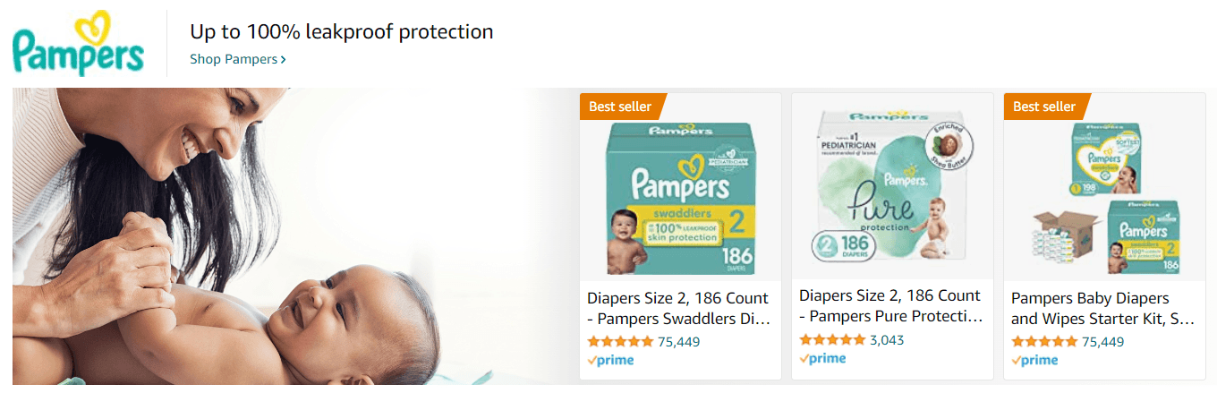 Sponsored Brands Ads for Pampers4
