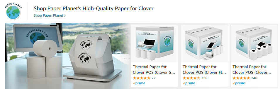 Sponsored Brands Ads for PaperPlanet