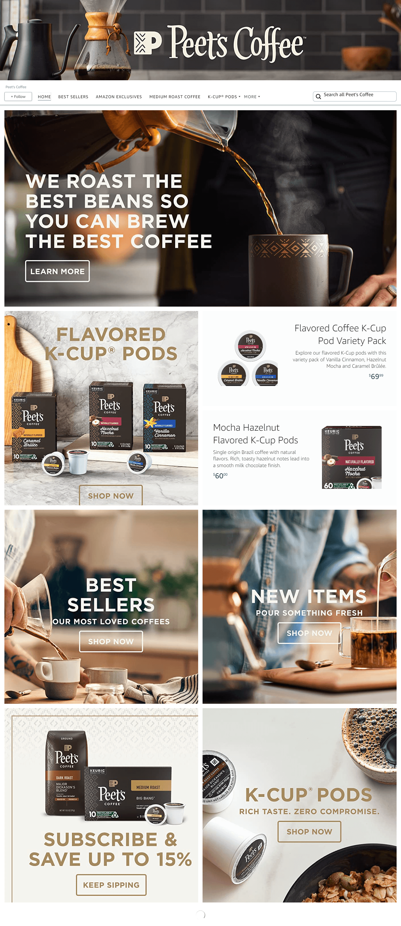 Brand Store for Peet’s Coffee