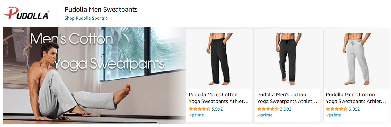Sponsored Brands Ads for Pudolla