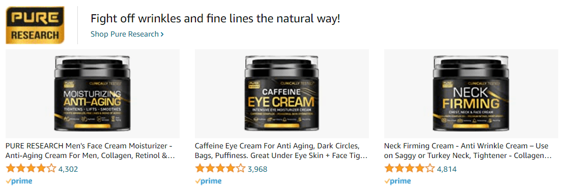 Sponsored Brands Ads for PureResearch