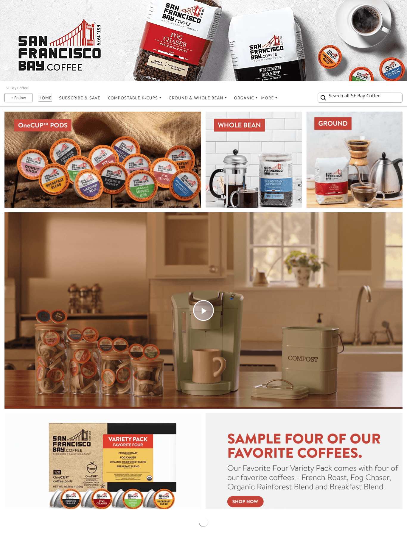 Brand Store for San Francisco Bay Coffee