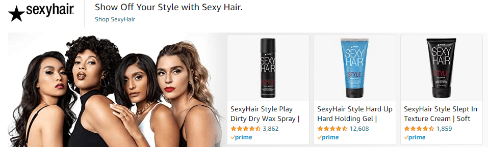 Sponsored Brands Ads for SexyHair