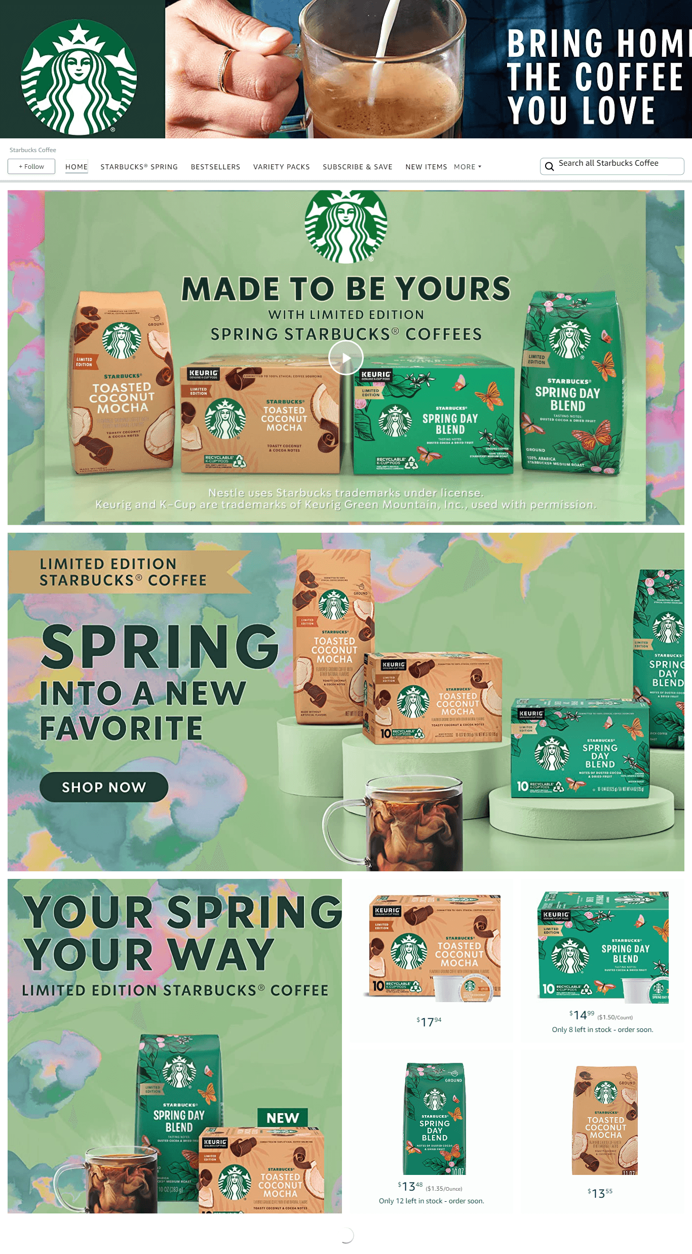 Brand Store for Starbucks Coffee