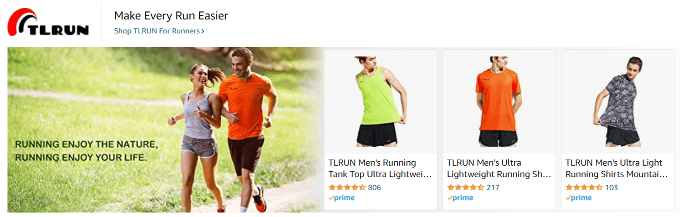 Sponsored Brands Ads for TLRUN