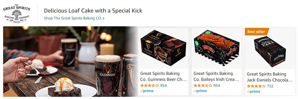 Sponsored Brands Ads for TheGreatSpiritsBakingCo