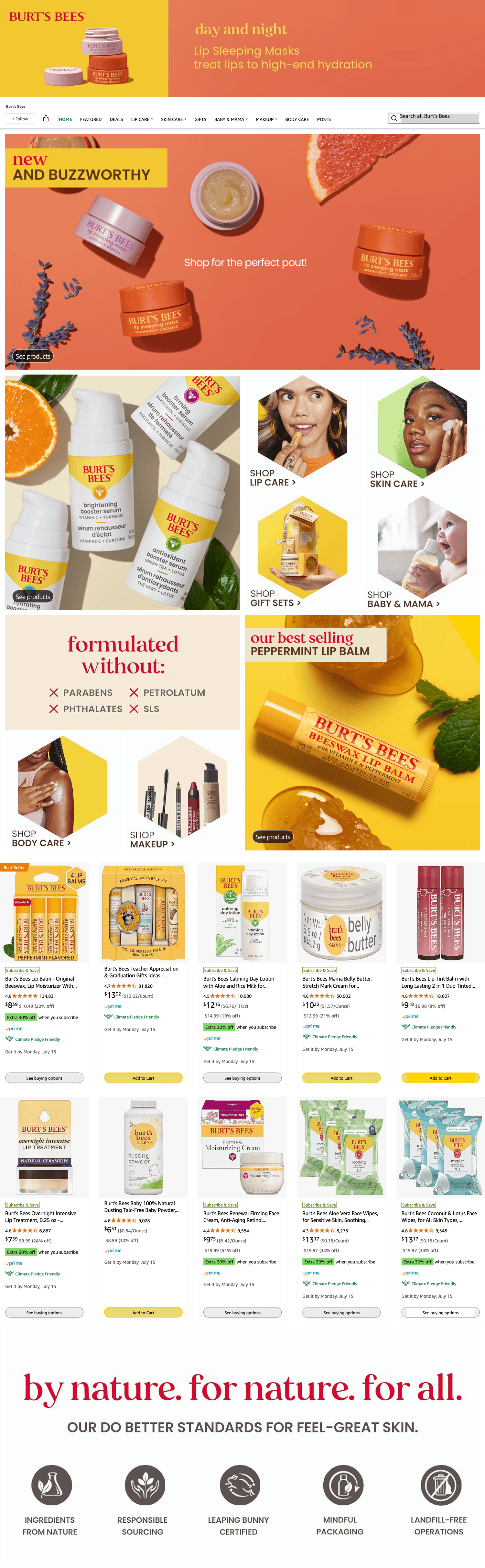 Brand Store for Amazon.com: Burt's Bees