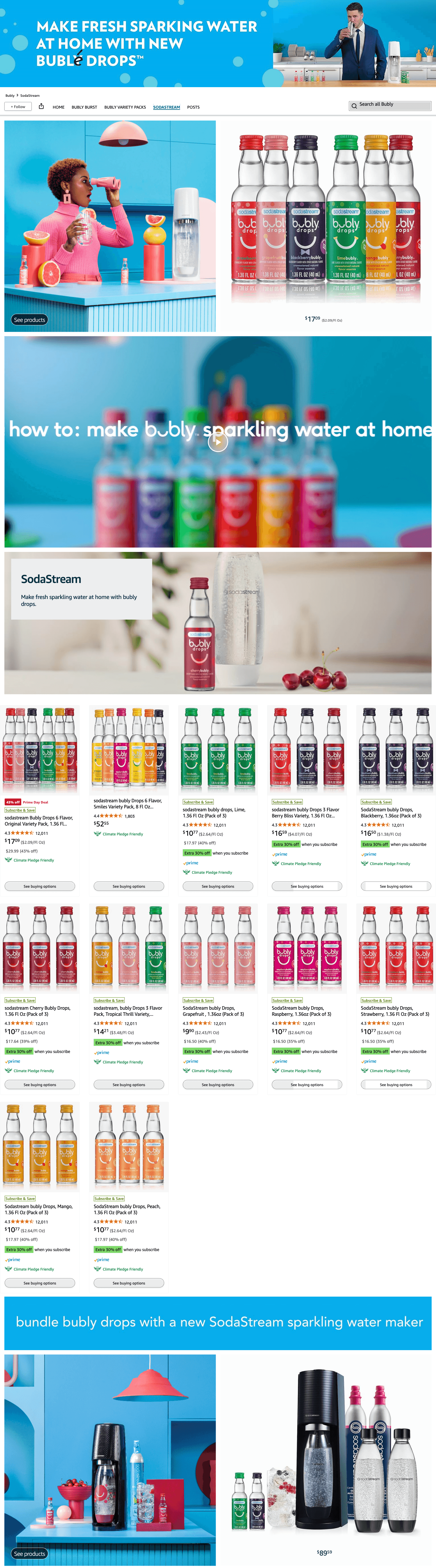 Brand Store for Amazon.com: Bubly: SodaStream