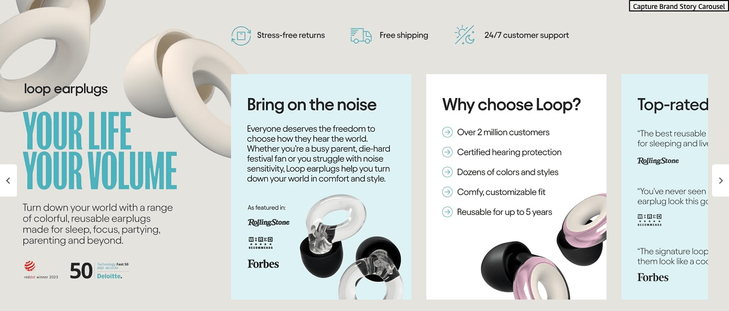 Brand Story for Amazon.com: Loop Quiet Ear Plugs for Noise Reduction