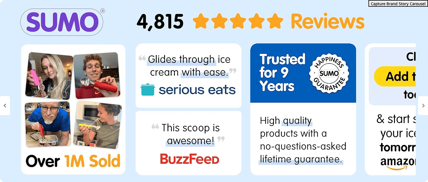 Brand Story for Amazon.com: SUMO Ice Cream Scoop
