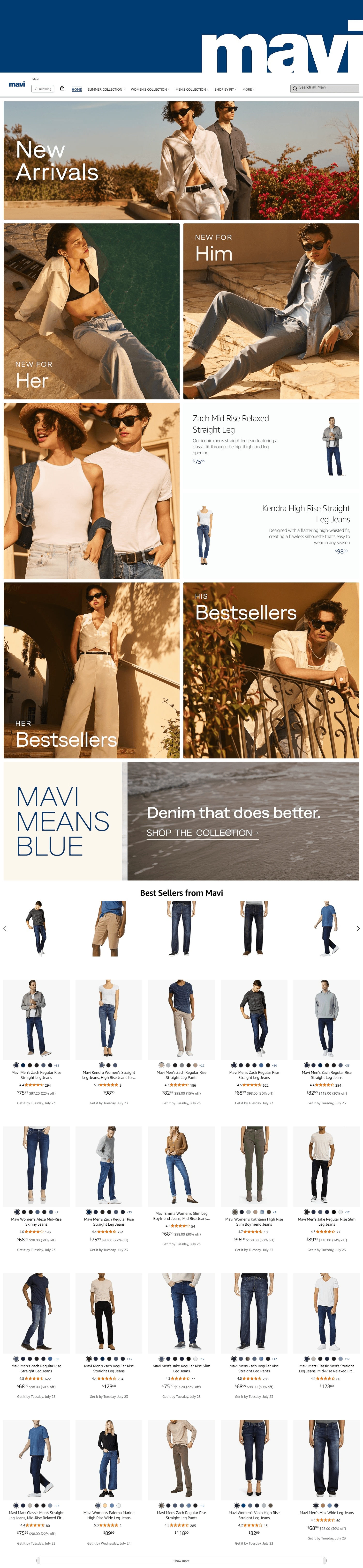 Brand Store for Amazon.com: Mavi