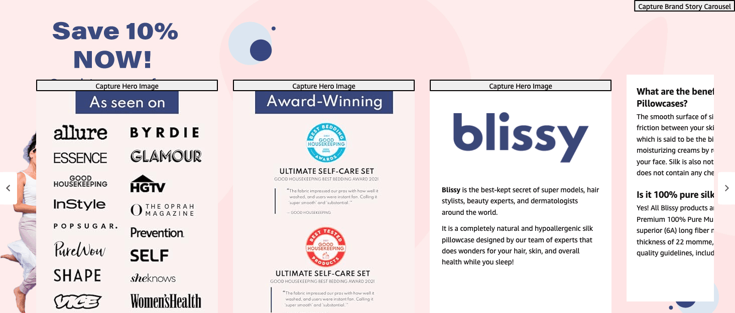 Brand Story for Amazon.com: Blissy Silk Pillowcase