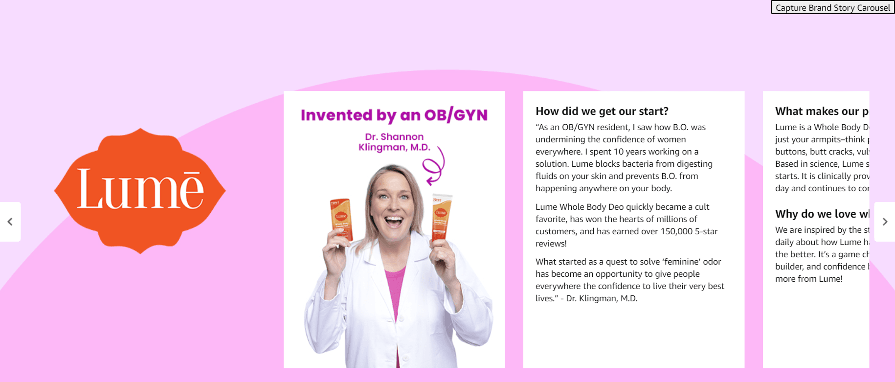 Brand Story for Amazon.com : Lume Whole Body Deodorant