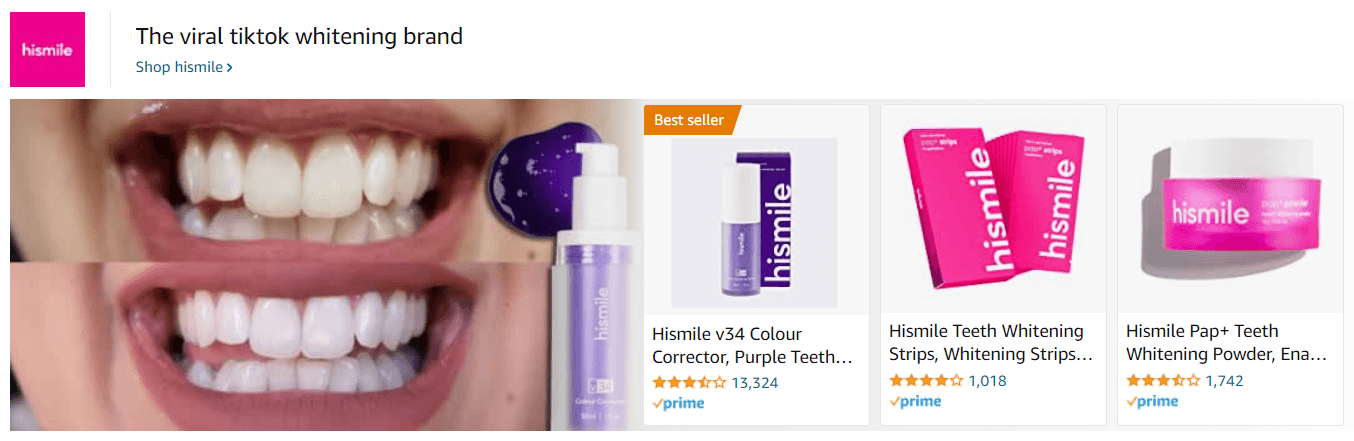 Sponsored Brands Ads for hismile