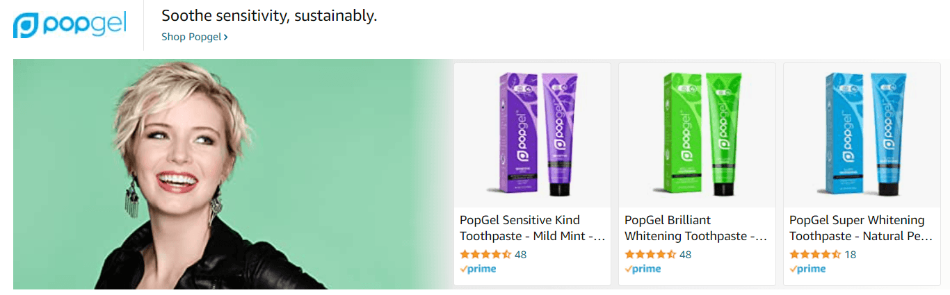 Sponsored Brands Ads for popgel