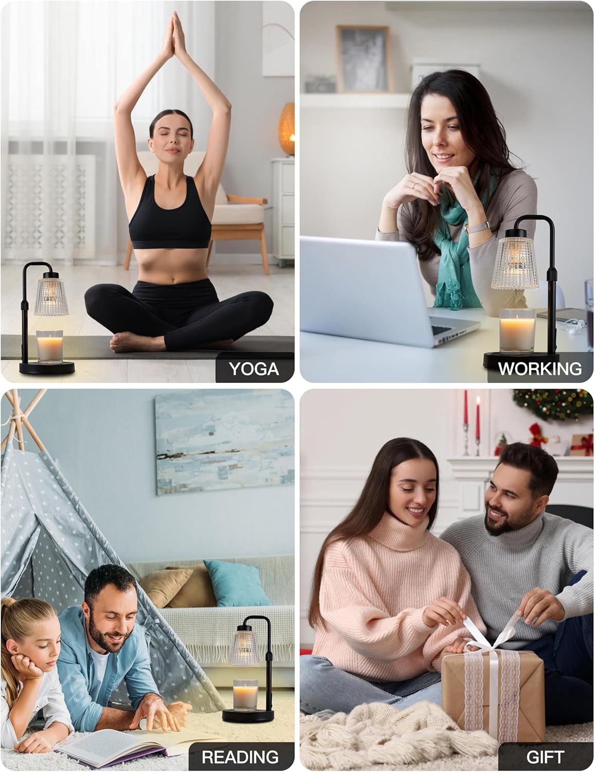 Secondary Images for Amazon.com: GODONLIF Candle Warmer Lamp with Timer Dimmable