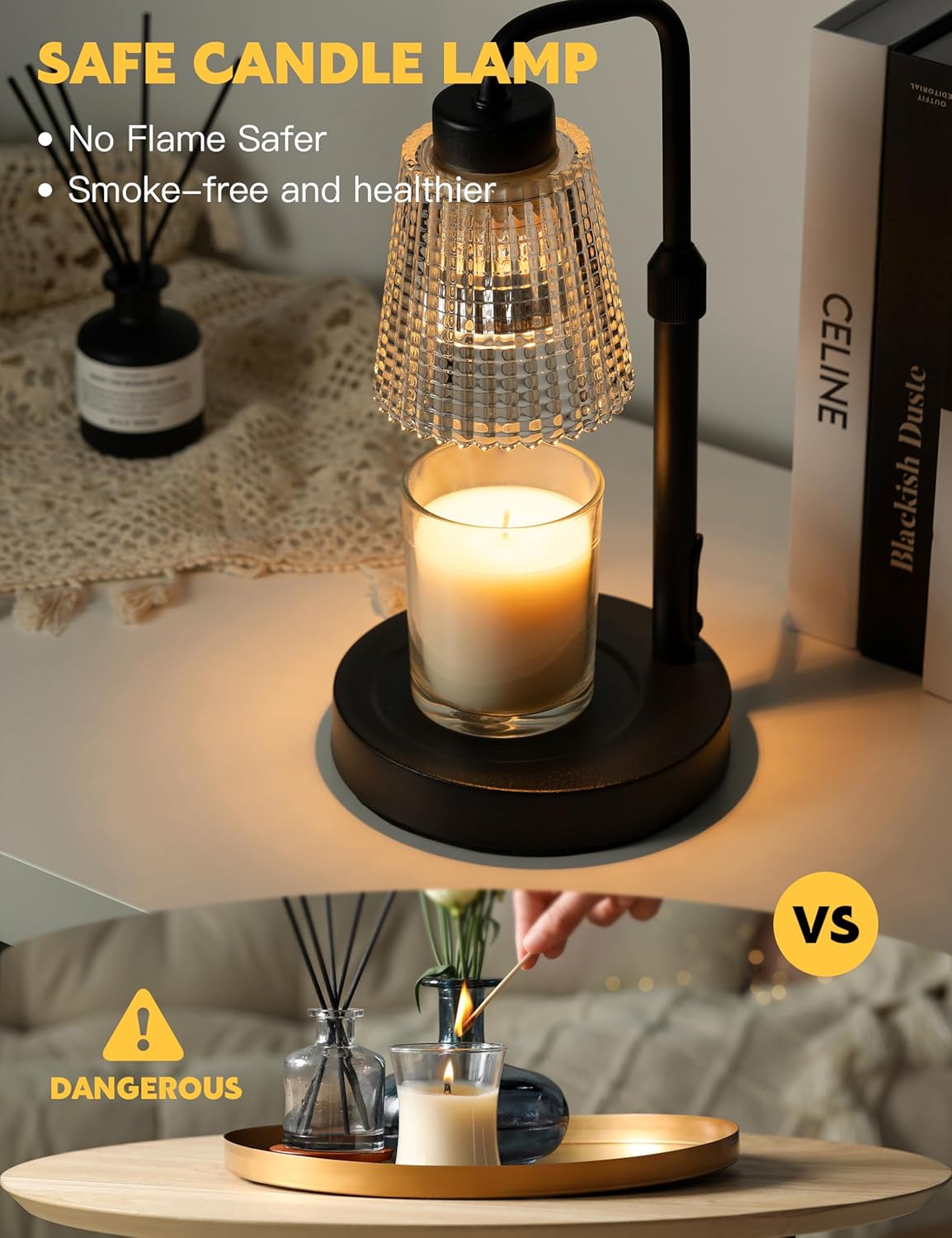 Secondary Images for Amazon.com: GODONLIF Candle Warmer Lamp with Timer Dimmable