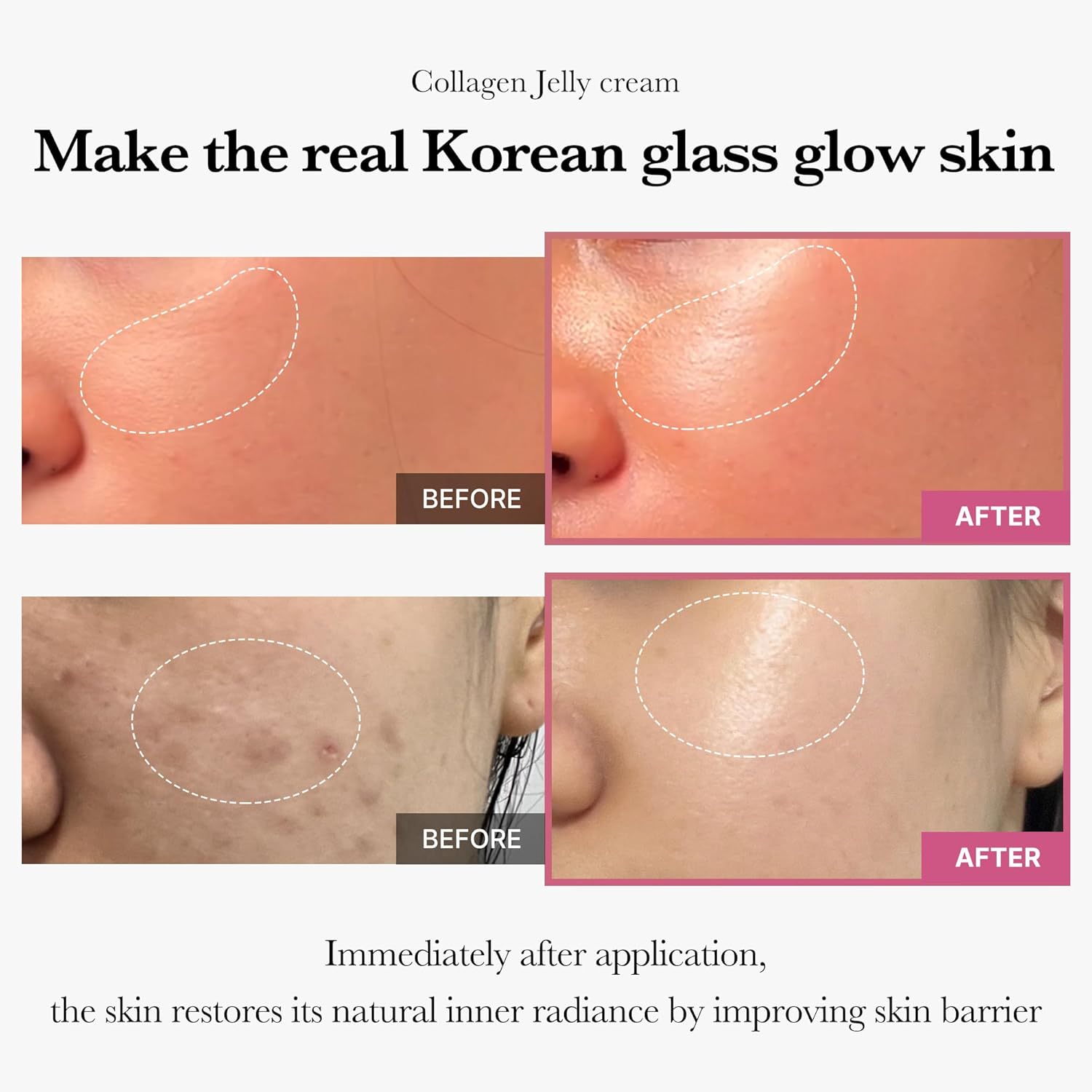 Secondary Images for medicube Collagen Jelly Cream- Niacinamide & Freeze-Dried Hydrolyzed Collagen-Boosts…
