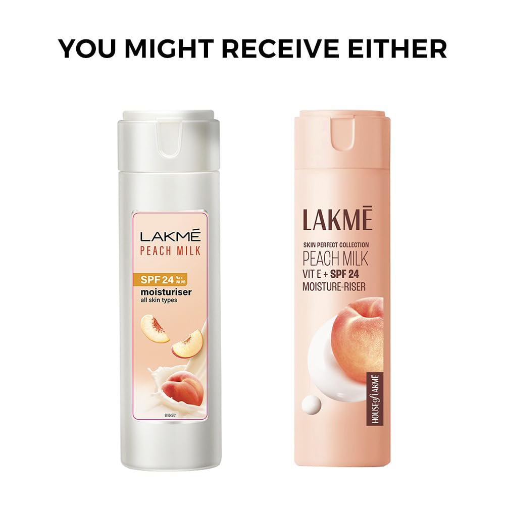 Secondary Images for LAKMÉ Peach Milk Ceramide Lotion Moisturizer with SPF 24 & Hyaluronic for Intense…
